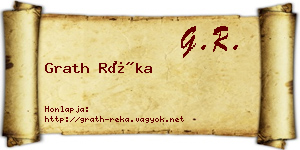 Grath Réka névjegykártya